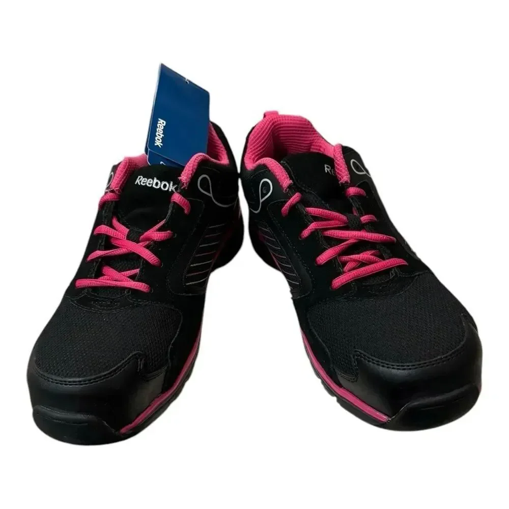 Reebok Anomar Women's Composition Toe Black Pink Work Sneakers 10.5